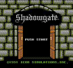 Shadowgate (Europe) Title Screen